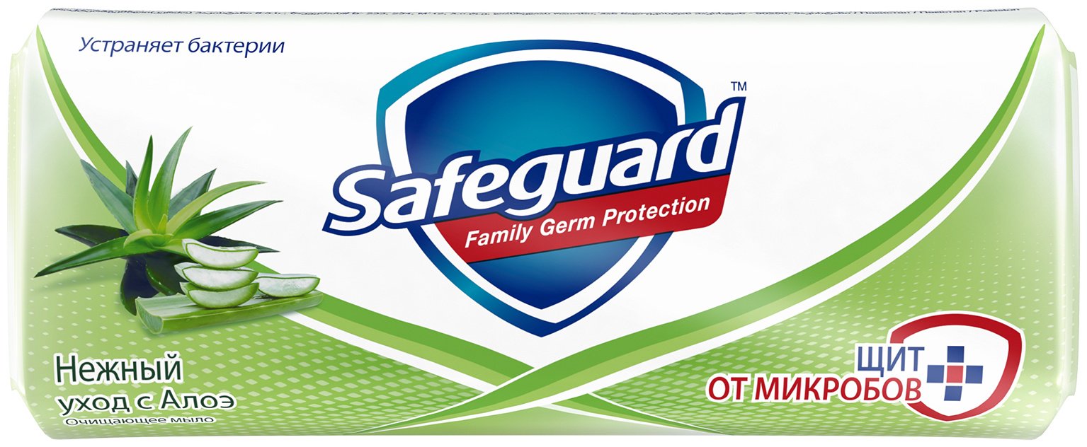 Кусковое мыло туалетное Safeguard Нежный уход с Алоэ 90 купить,NaN