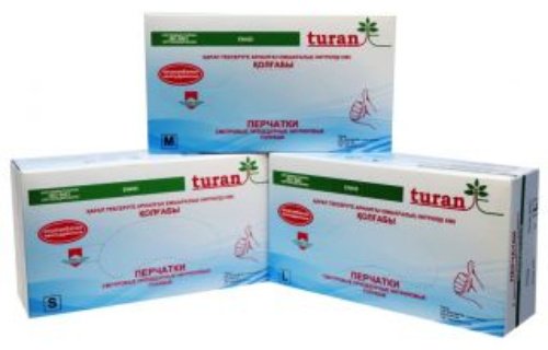 Медицинские перчатки TURAN нитрил 1 шт голубой L
