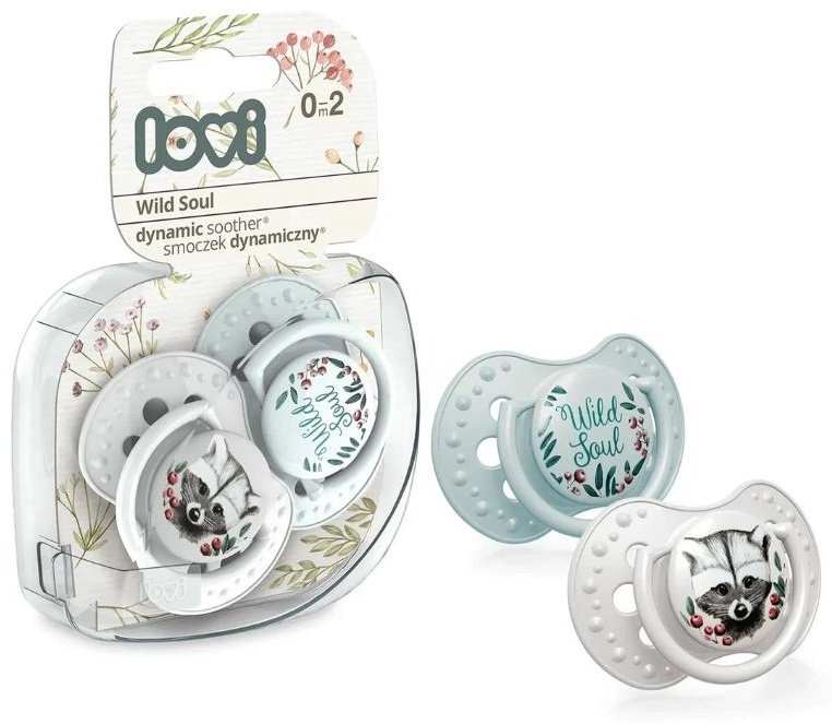 Пустышка силиконовая Lovi Wild Soul динамическая, 0-2 мес., 2 шт., голубой купить,NaN