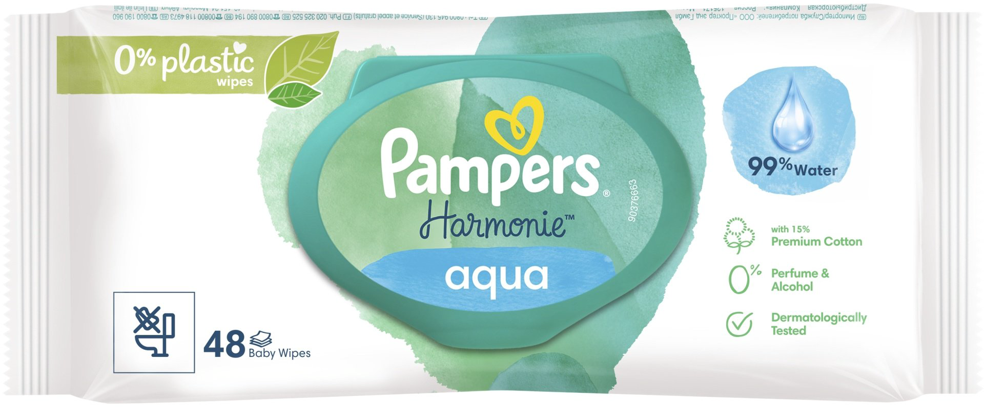 Детские влажные салфетки Pampers Aqua Harmonie 48 шт купить,NaN