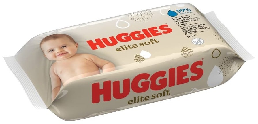 Детские влажные салфетки Huggies elite soft 56 шт