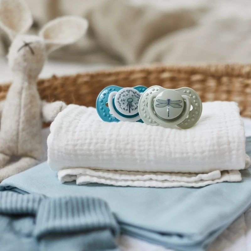 Пустышка силиконовая LOVI Botanic 22/869boy динамическая, 0-3 мес., 2 шт., голубой купить,NaN