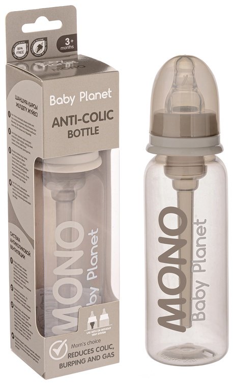 Бутылочка Baby Planet MONO 250 мл бежевый купить,NaN