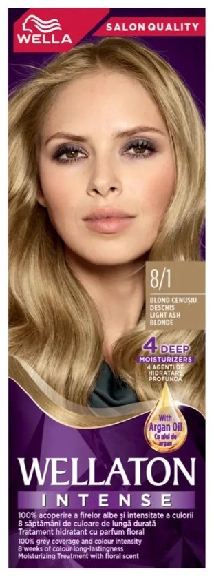 WELLA Wellaton Intense 8/1 светло-пепельный блондин крем-краска 110 мл купить,NaN