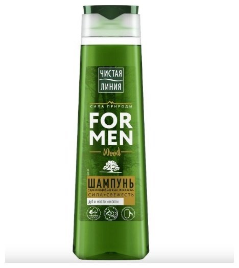 ЧИСТАЯ ЛИНИЯ FOR MEN Wood Сила и свежесть шампунь 400 мл купить,NaN