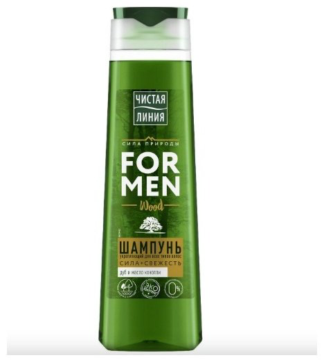 ЧИСТАЯ ЛИНИЯ FOR MEN Wood Сила и свежесть шампунь 400 мл купить,NaN