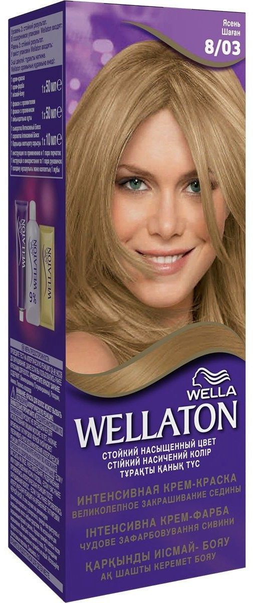 WELLA Wellaton 8/03 ясень крем-краска 50 мл купить,NaN
