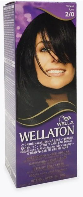 WELLA Wellaton Intense 2/0 черный крем-краска 50 мл купить,NaN
