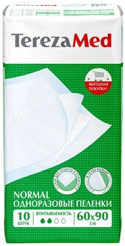 Tereza пеленка медицинская Normal белый 60x90 см