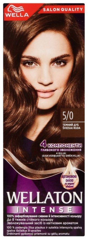 WELLA Wellaton 5/0 темный дуб крем-краска 50 мл купить,NaN