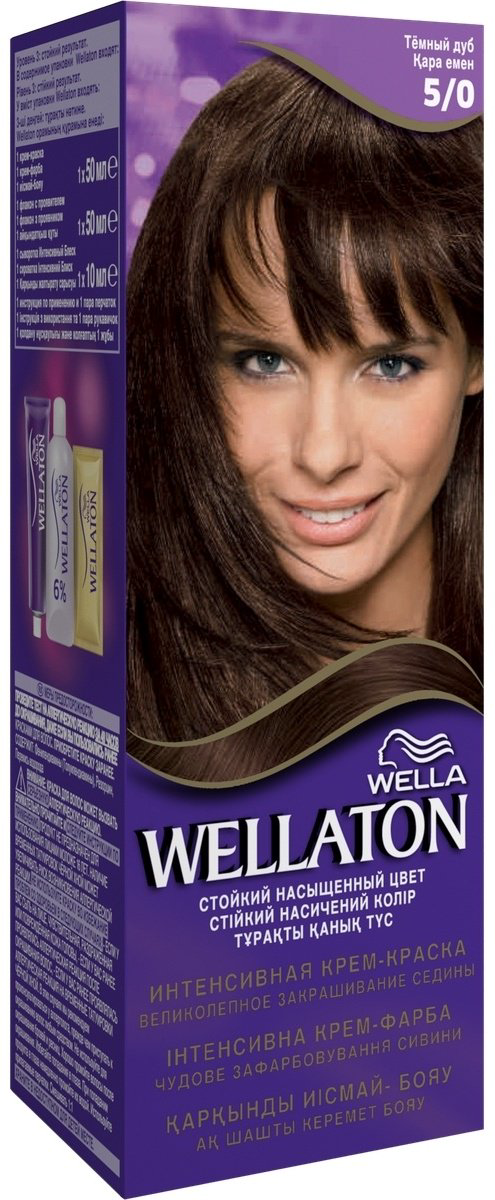 WELLA Wellaton 5/0 темный дуб крем-краска 50 мл купить,NaN