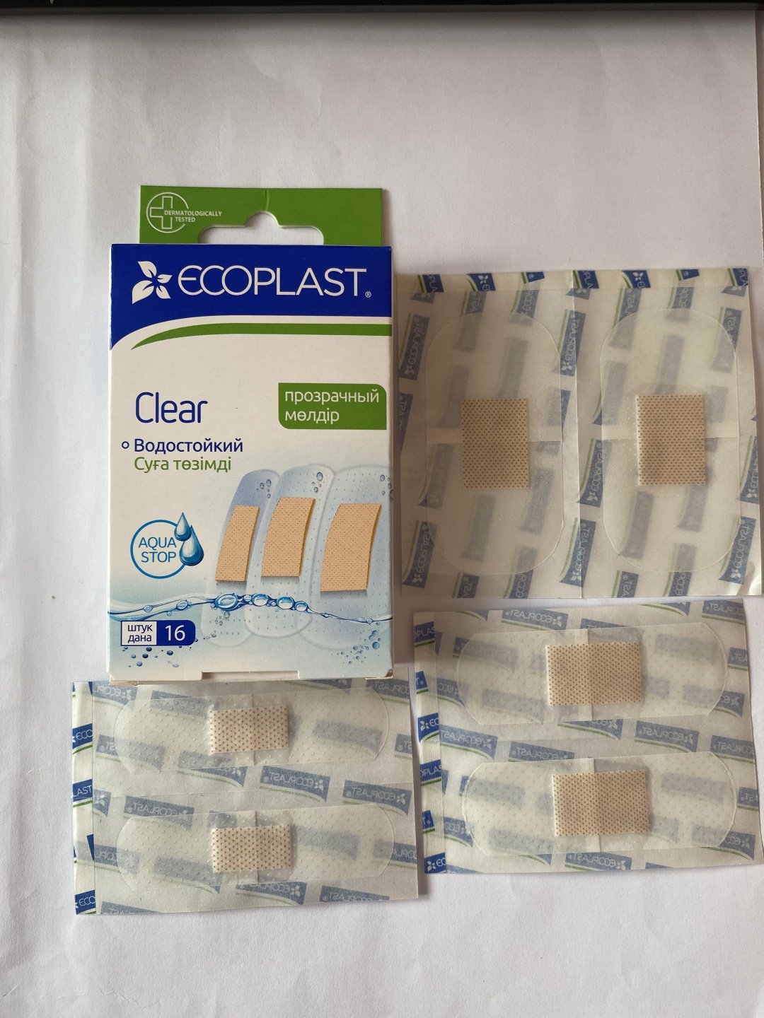 Пластырь Clear водостойкий прозрачный 16 шт не стерильно