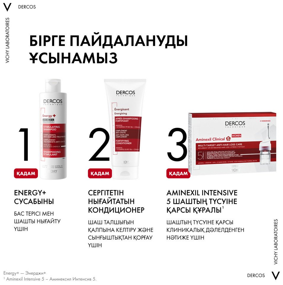 Vichy Dercos Energy + Укрепляющий кондиционер против выпадения волос, 200 мл купить,NaN