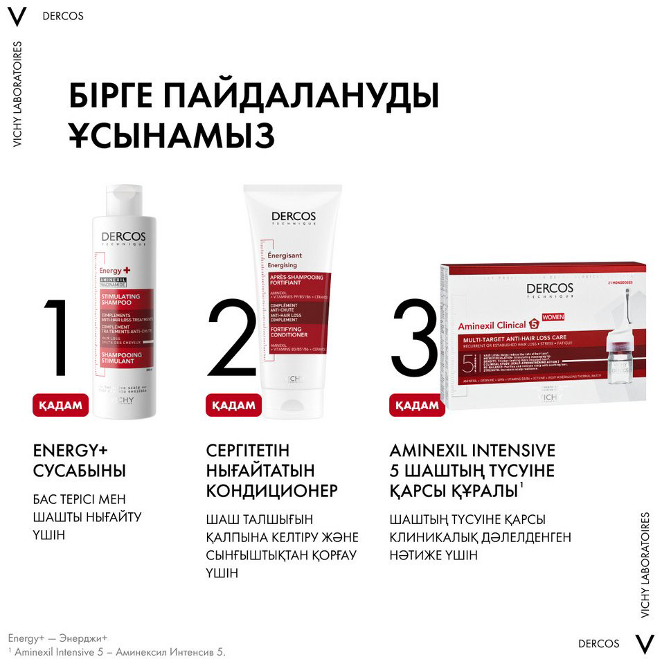 Vichy Dercos Energy + Укрепляющий кондиционер против выпадения волос, 200 мл купить,NaN