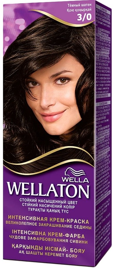 WELLA Wellaton 3/0 темный шатен крем-краска 60 мл купить,NaN