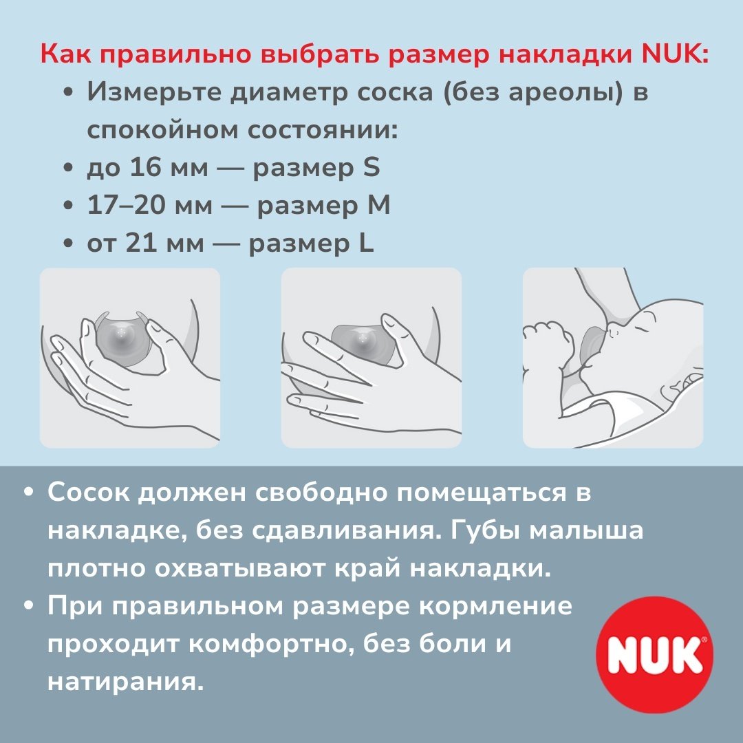 NUK накладка для кормления 2 шт купить,NaN