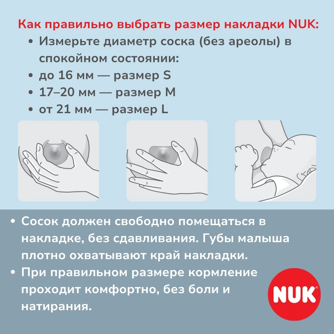 NUK накладка для кормления 2 шт купить,NaN