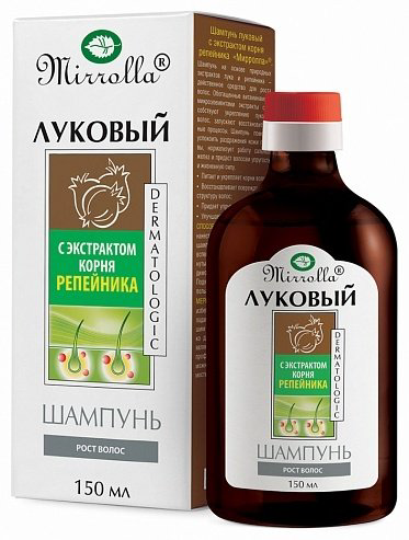 Mirrolla Луковый с экстрактом корня репейника шампунь 150 мл купить,NaN