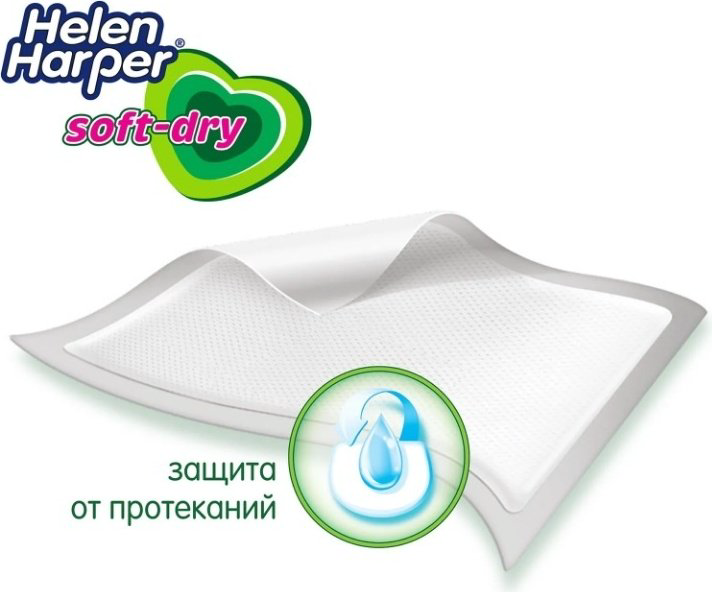 Helen Harper Soft&amp;Dry пеленка одноразовая, 30 шт, 60x60 см, целлюлоза, белый купить,NaN