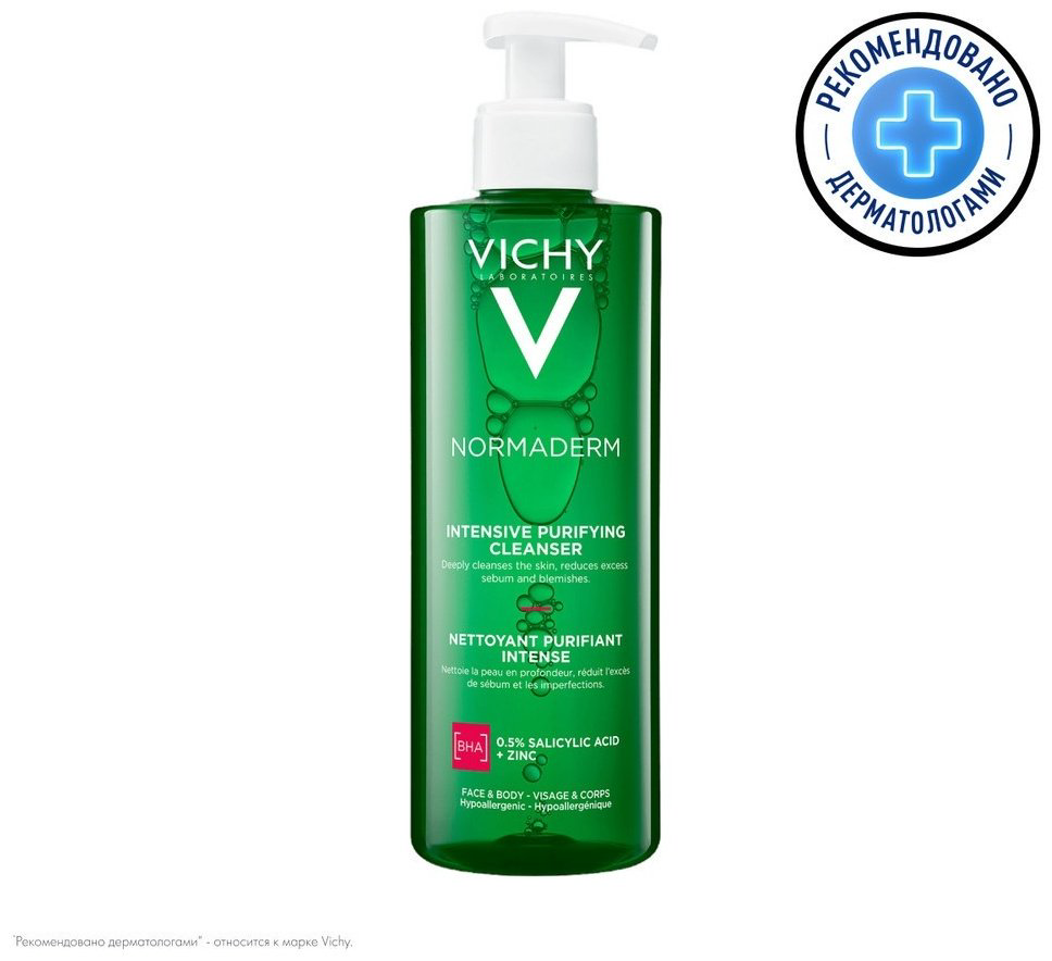 Vichy NORMADERM Интенсивно очищающий гель для лица и тела, 400 мл купить,NaN