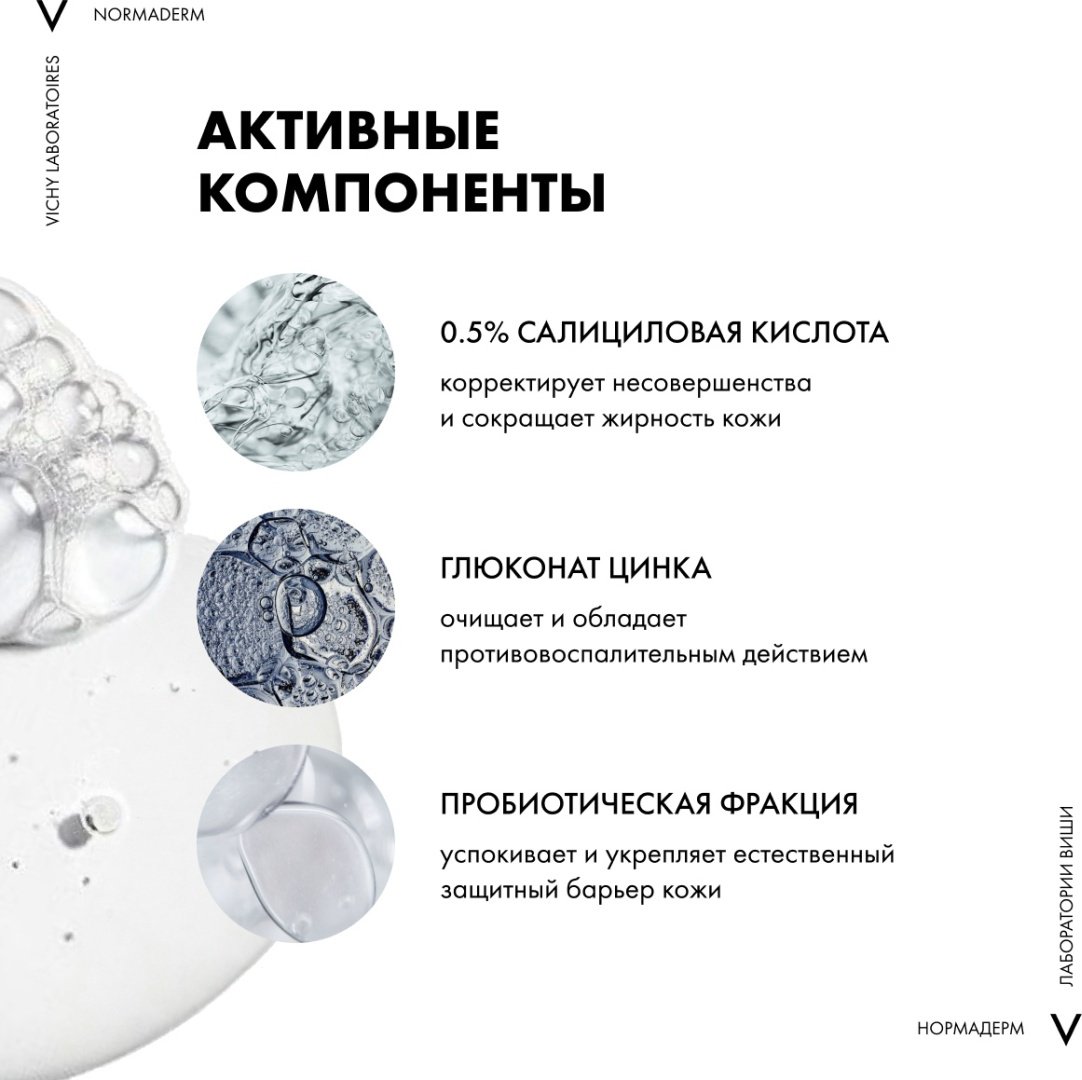 Vichy NORMADERM Интенсивно очищающий гель для лица и тела, 400 мл купить,NaN