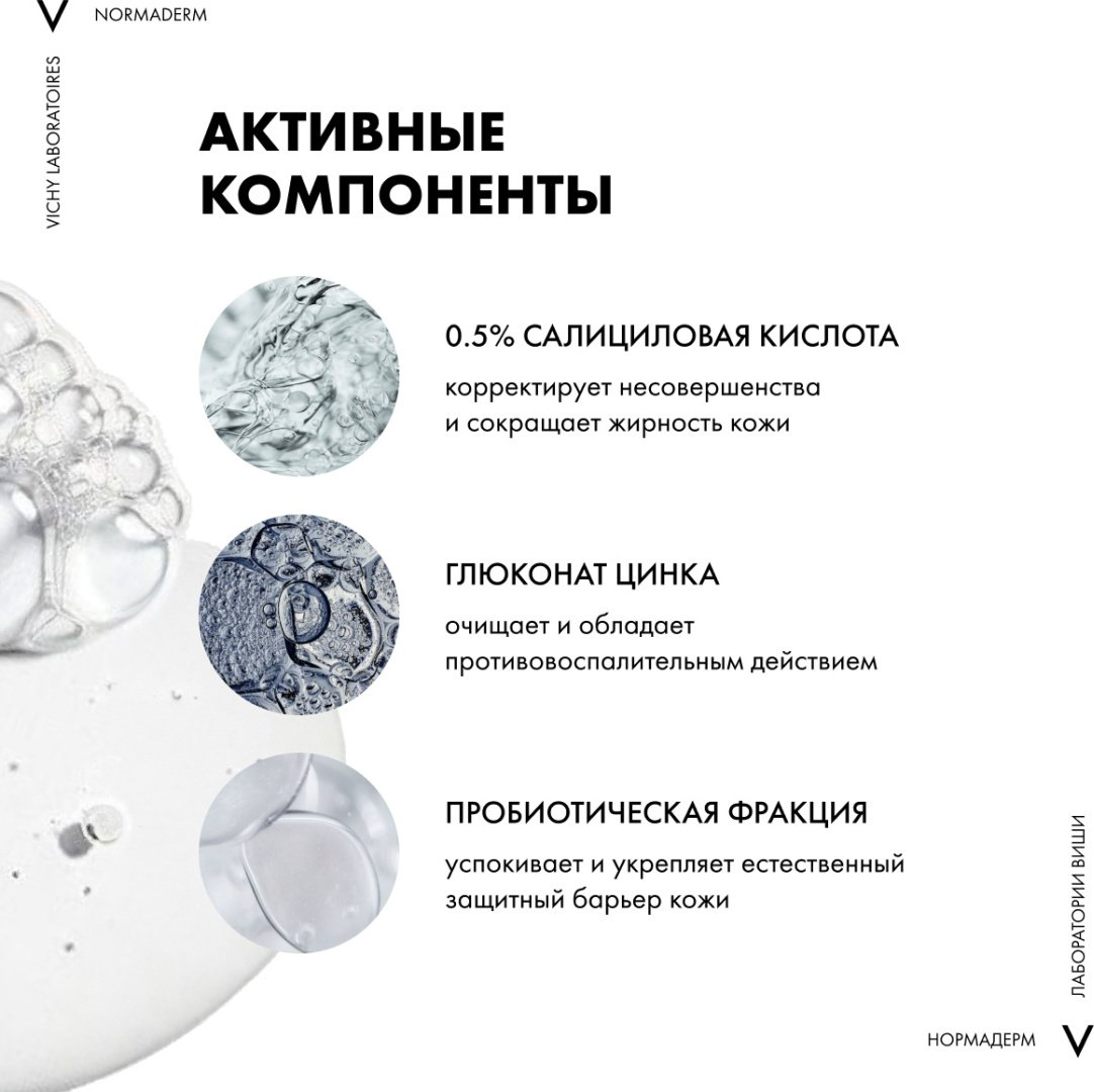 Vichy NORMADERM Интенсивно очищающий гель для лица и тела, 400 мл купить,NaN
