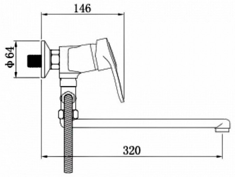 Смеситель для ванны Potato P2125, латунь, цвет хром купить,30500