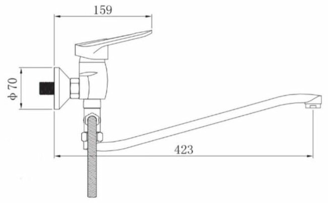 Смеситель для ванны Potato P2126, латунь, цвет хром купить,39300