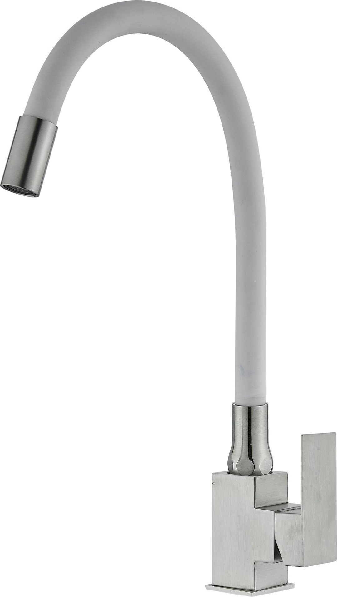 Смеситель с гибким изливом Potato P58130S-7, латунь, цвет белый купить,30800