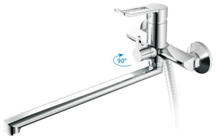 Смеситель для ванны Haiba HB22556, латунь, цвет хром купить,25800