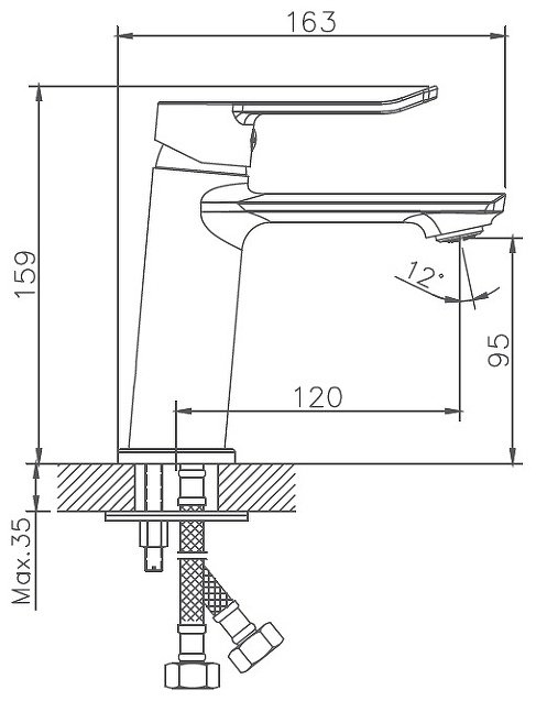 Смеситель для раковины (умывальника) Haiba HB10556, однозахватный купить,20500