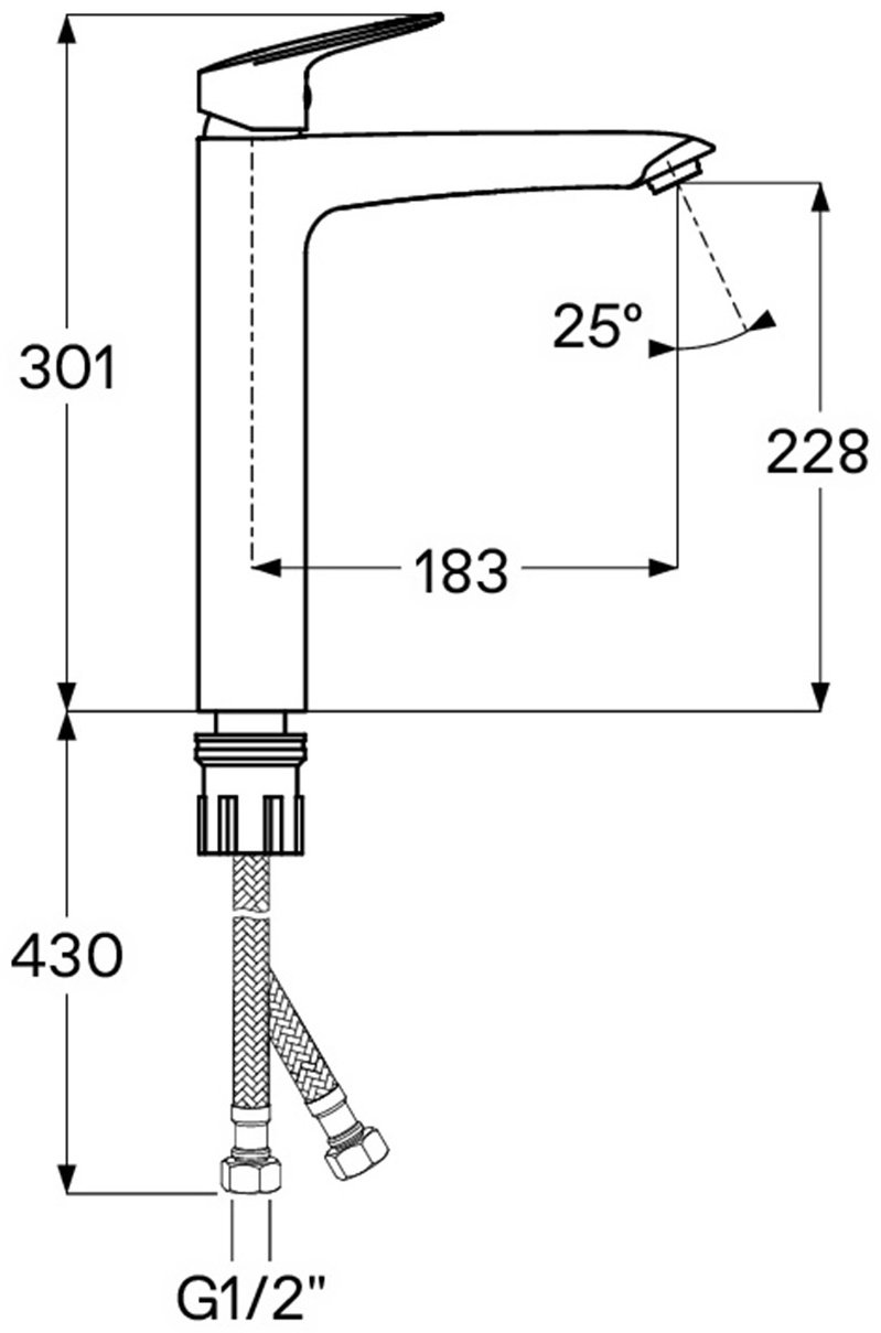 Смеситель для раковины (умывальника) Santek WH5A04009C001 , однозахватный купить,90400