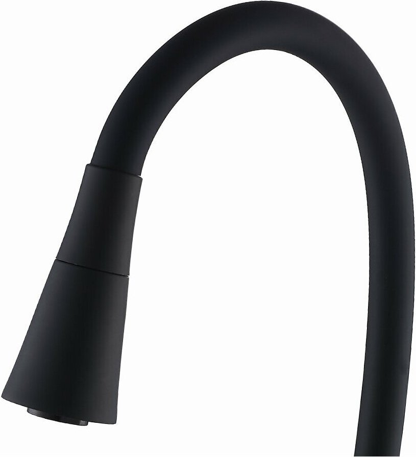 Смеситель с гибким изливом Potato P36284-19, латунь, цвет черный