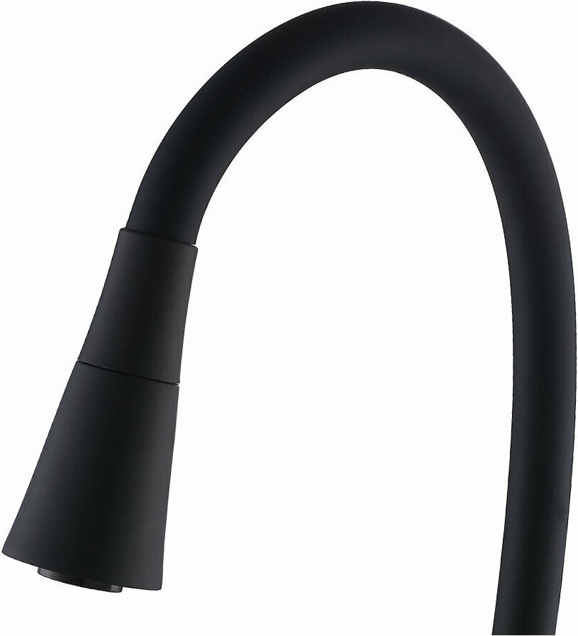 Смеситель с гибким изливом Potato P36284-19, латунь, цвет черный - ForteMarket Смеситель с гибким изливом Potato P36284-19, латунь, цвет черный купить,30173