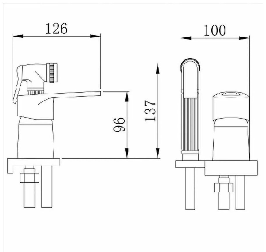Смеситель для биде Potato P430, однозахватный