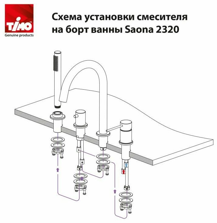 Смеситель для ванны Timo Saona 2320/17Y, латунь, цвет золотистый купить,NaN