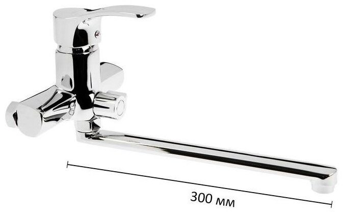 Смеситель для ванны Accoona A7103B, латунь, цвет хром купить,NaN