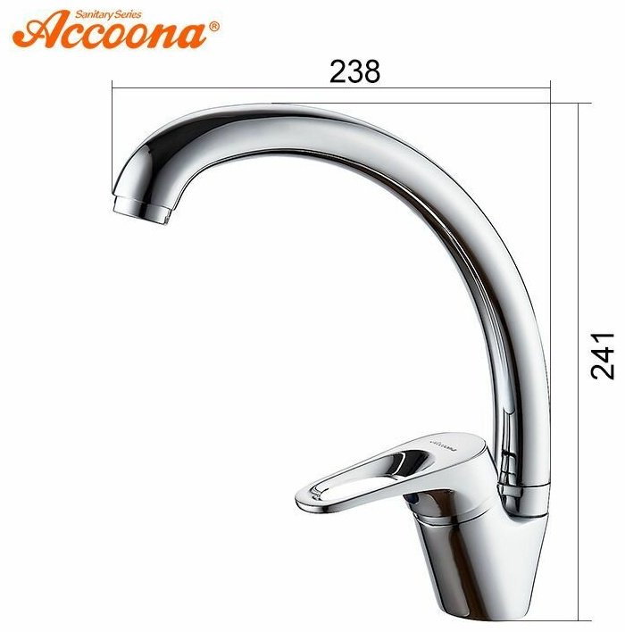 Смеситель для кухни (мойки) Accoona A5050, однозахватный купить,NaN