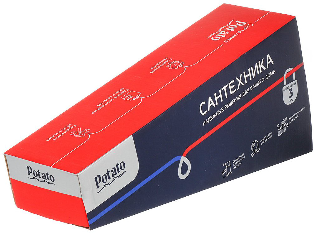 Смеситель для ванны Potato P2221N, латунь, цвет хром купить,32835