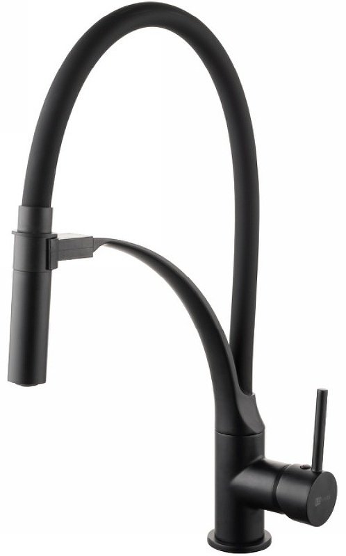 Смеситель с гибким изливом Lemark Soul LM6007BL, латунь, цвет черный купить,NaN