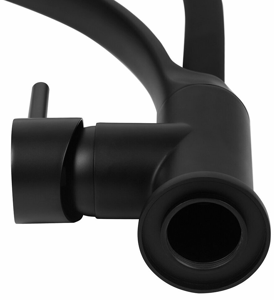Смеситель с гибким изливом Lemark Soul LM6007BL, латунь, цвет черный купить,NaN