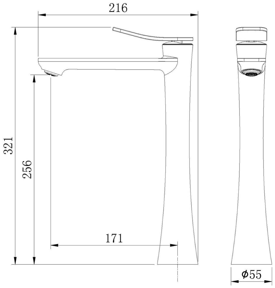 Смеситель Grossman 520.K35.09.210, латунь, цвет черный купить,88300