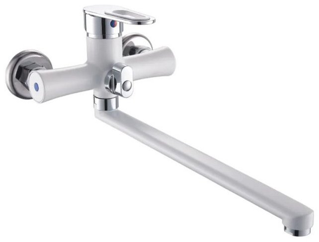 Смеситель для ванны Эверест B22-274A, латунь, цвет белый - ForteMarket Смеситель для ванны Эверест B22-274A, латунь, цвет белый купить,18500