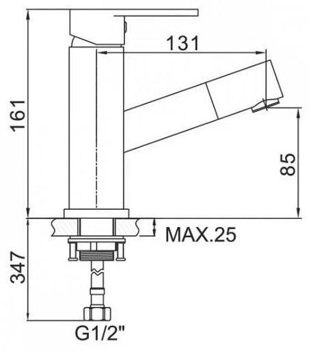 Смеситель для кухни (мойки) Accoona A9290G-4, однозахватный купить,NaN