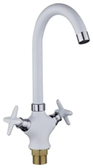 Смеситель для кухни Potato P41322-7, силумин, цвет белый