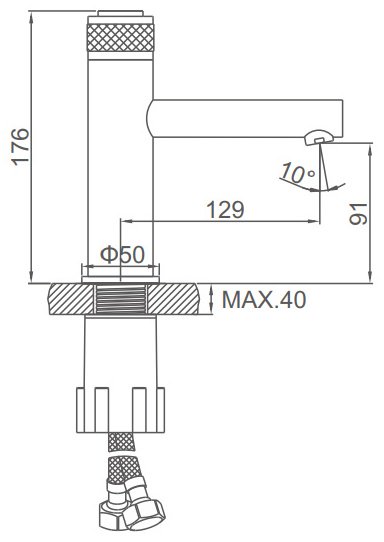 Смеситель для раковины (умывальника) Accoona A90121F, однозахватный купить,NaN