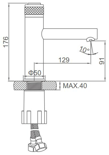 Смеситель для раковины (умывальника) Accoona A90121F, однозахватный купить,NaN