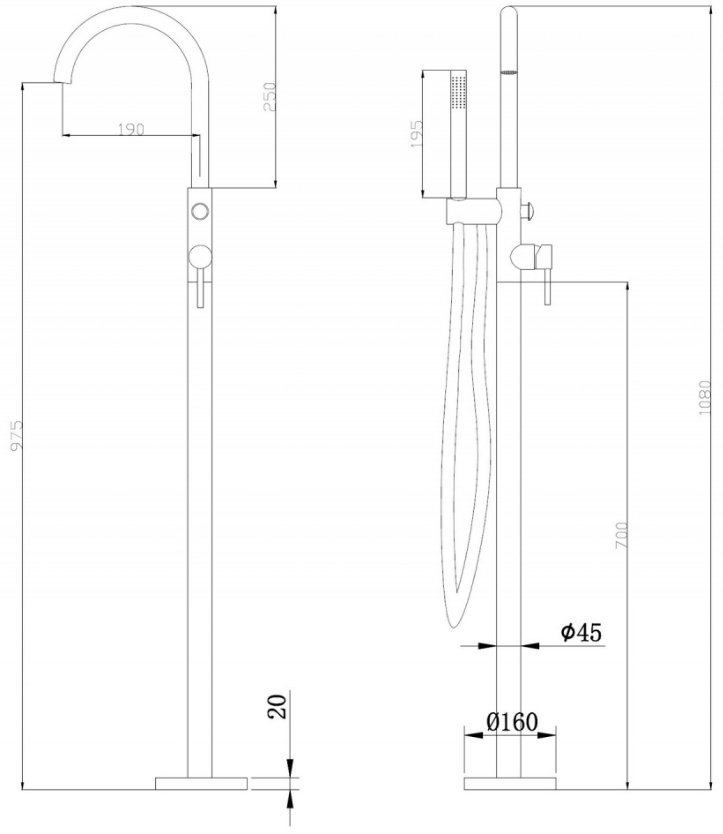 Смеситель для ванны Abber AF8115N, латунь, цвет хром купить,295900