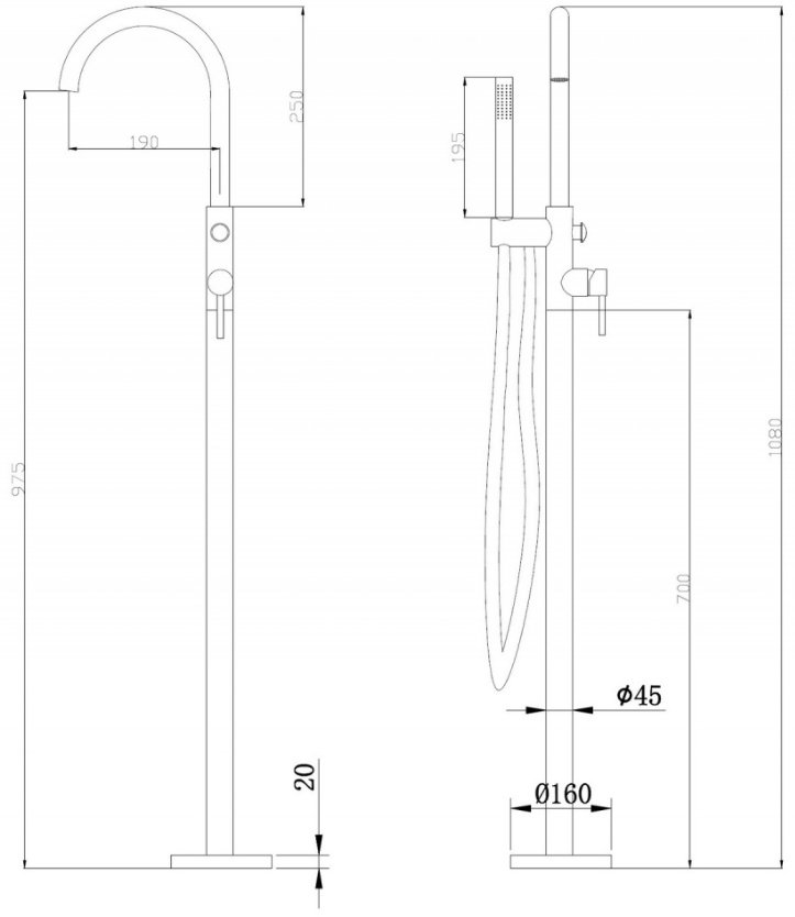 Смеситель для ванны Abber AF8115N, латунь, цвет хром купить,295900