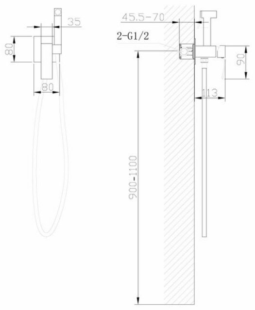 Смеситель для биде Abber AF8625SP, латунь, цвет сатин - ForteMarket Смеситель для биде Abber AF8625SP, латунь, цвет сатин купить,140800